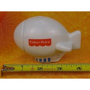Fisher Price-‎ Flip Track Rail Road Blimp White 4" Good Condition